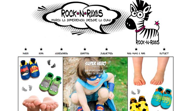 tienda rockera y divertida Rock’n’Rayas para bebés y niños